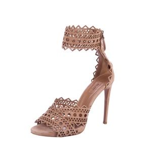 Alaia suede laser cut sandals